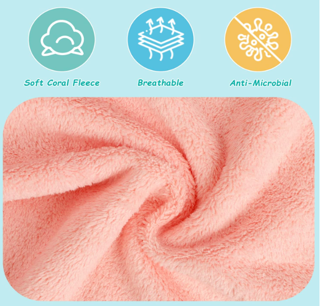 Baby Washcloths 24 Pack-Microfiber Coral Fleece Baby Bath Face Towel 7 x 9 Inch Extra Absorbent and Soft Burp Cloth and Wash Cloths for Newborn-Infants and Toddlers-Gentle On Sensitive Skin
